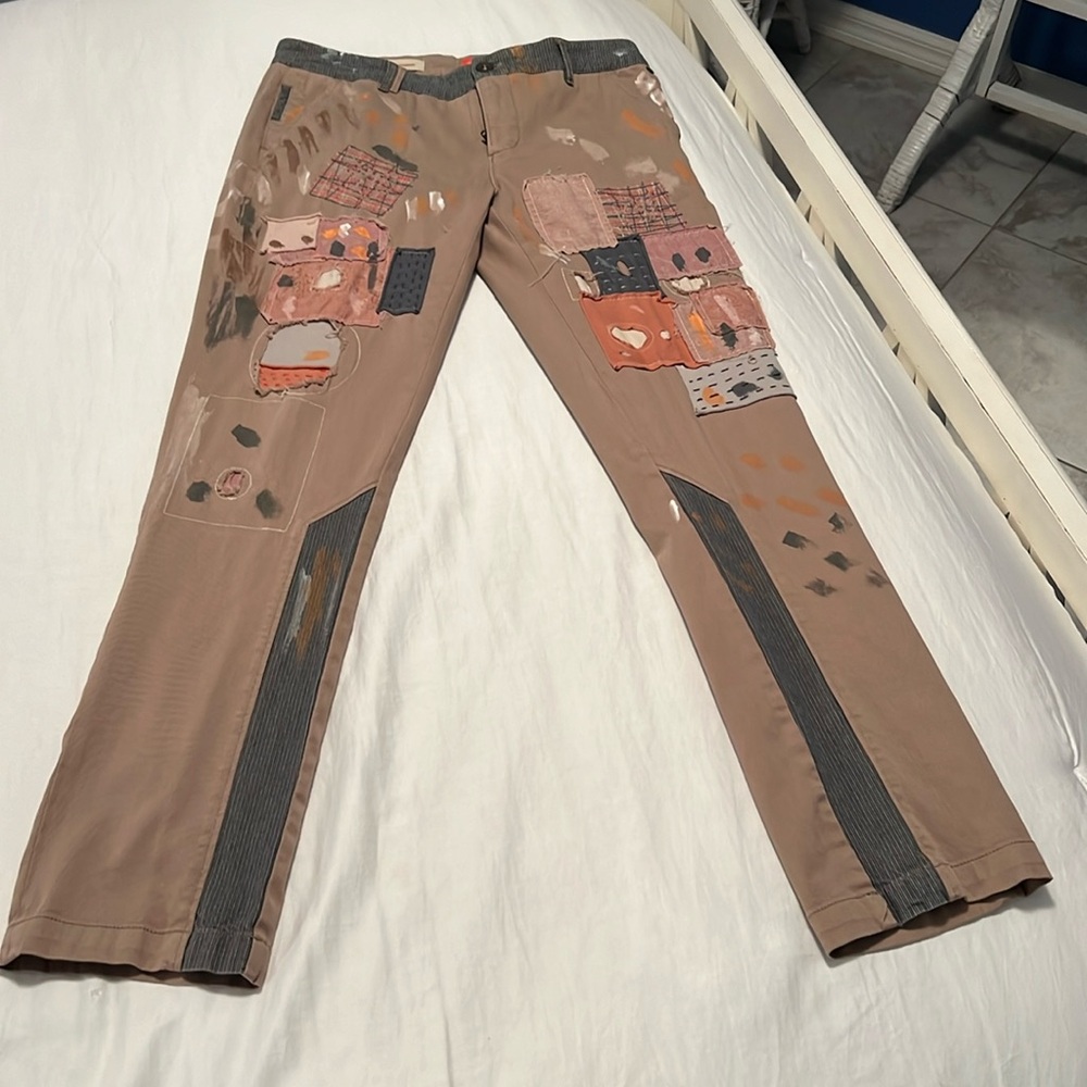 Patched and Painted Pilcro pants